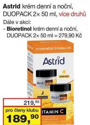 Barvy a laky drogerie Astrid krém denní a noční, duopack 2x50ml nabídka