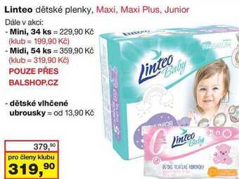 Barvy a laky drogerie Linteo dětské plenky, maxi, maxi plus, junior nabídka