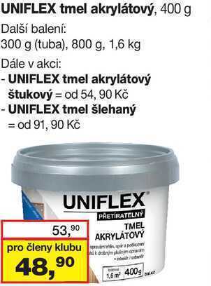 Barvy a laky drogerie Uniflex tmel akrylátový, 400 g nabídka
