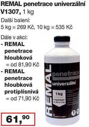 Barvy a laky drogerie Remal penetrace univerzální v1307, 1 kg nabídka