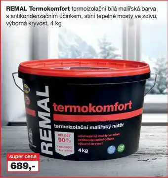 Barvy a laky drogerie Remal termokomfort termoizolační bílá malířská barva účinkem, stíní tepelné mosty ve zdivu, s antikondenzačním výborná kryvos nabídka