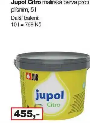 Barvy a laky drogerie Jupol citro malířská barva proti plísním, 5l nabídka