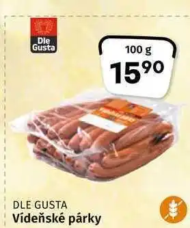 Coop Die gusta vídeňské párky 100 g nabídka