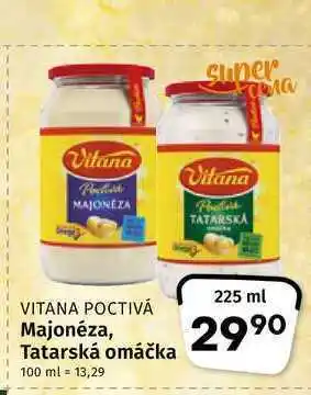 Coop Vitana majonéza, tatarská omáčka 225ml nabídka
