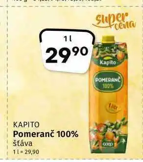 Kapito pomeranč 100% šťáva 1l