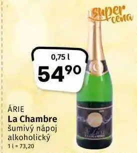 Coop Árie la chambre šumivý nápoj alkoholický 0,75l nabídka