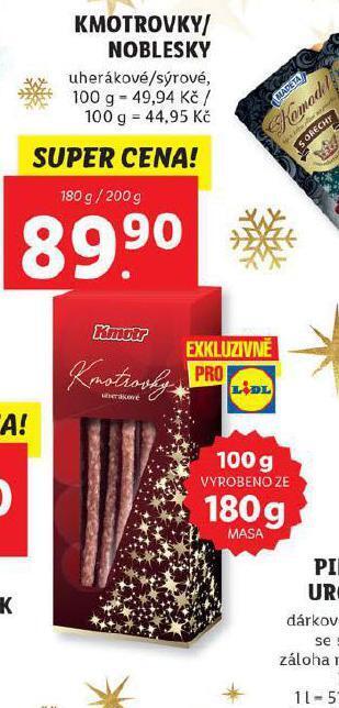 Lidl Kmotrovky / noblesky nabídka