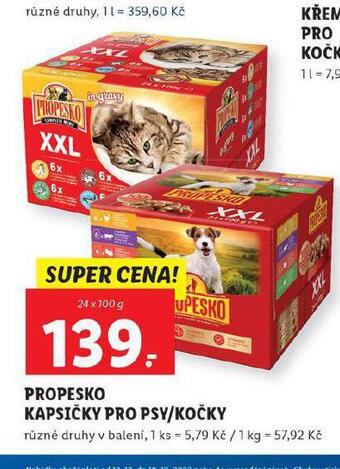 Lidl Propesko kapsičky pro psy nabídka