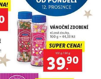 Lidl Vánoční zdobení nabídka