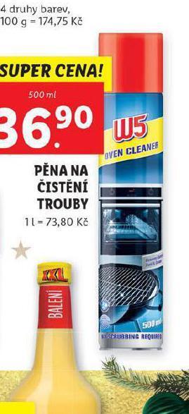 Lidl W5 pěna na čistění trouby nabídka