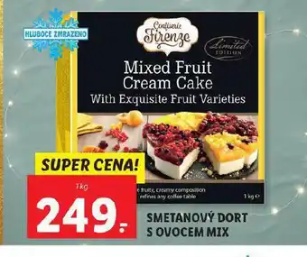 Smetanový dort s ovocem mix