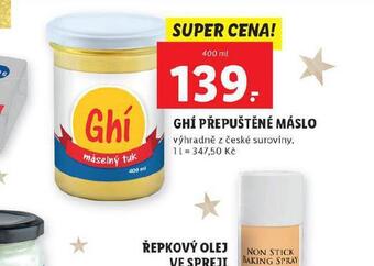 Lidl Přepuštěné máslo ghí nabídka