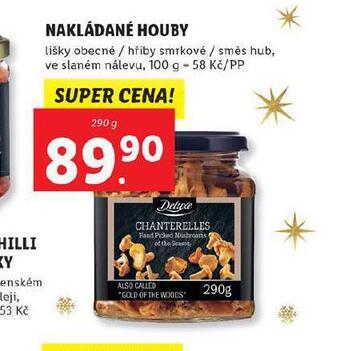 Lidl Nakládané houby nabídka