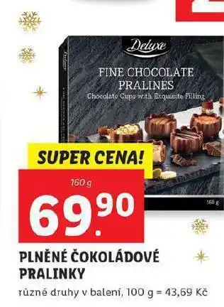 Lidl Plněné čokoládové pralinky nabídka