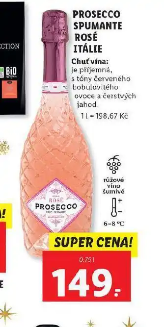 Lidl Prosecco spumante rosé itálie nabídka