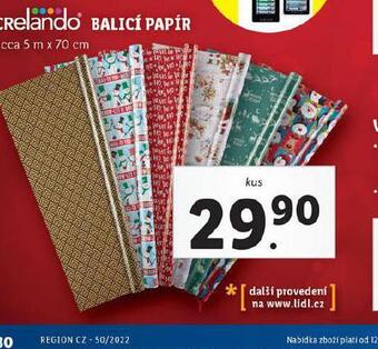 Lidl Balicí papír nabídka