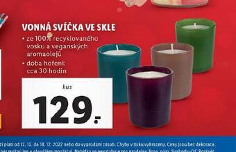 Lidl Vonná svíčka ve skle nabídka