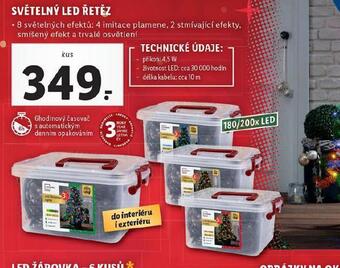 Lidl Světelný led řetěz nabídka