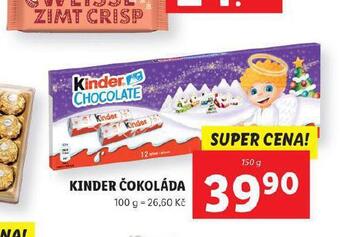 Lidl Kinder čokoláda nabídka