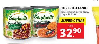 Lidl Bonduelle fazole nabídka