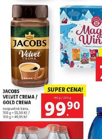 Lidl Jacobs velvet crema / gold crema nabídka