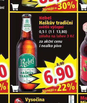 Norma Pivo rebel haškův tradiční nabídka