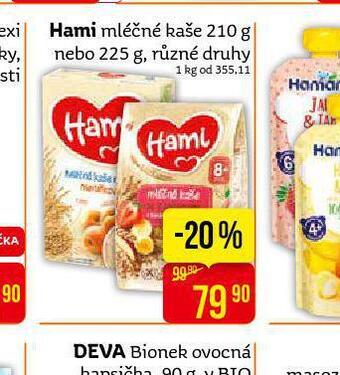 Teta Hami mléčná kaše nabídka