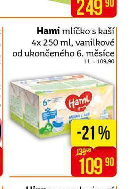Teta Hami mlíčko s kaší nabídka