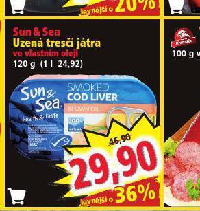 Norma Sun & sea uzená tresčí játra nabídka