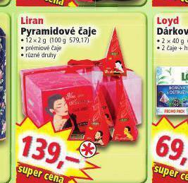 Norma Liran pyramidové čaje nabídka