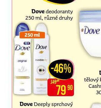 Teta Dove deodoranty nabídka