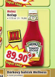 Norma Heinz kečup nabídka