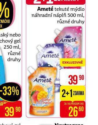 Teta Ameté tekuté mýdlo náhradní náplň nabídka