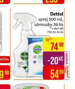 Teta Dettol ubrousky nabídka