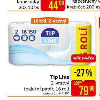 Teta Tip line toaletní papír nabídka