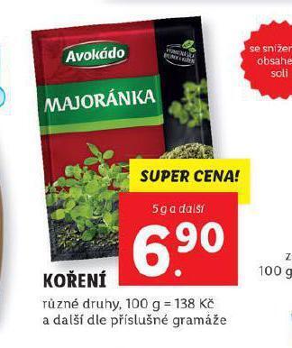 Lidl Koření nabídka