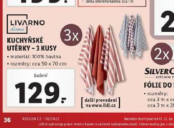 Lidl Kuchyňské utěrky nabídka