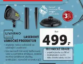 Laserový vánoční projektor