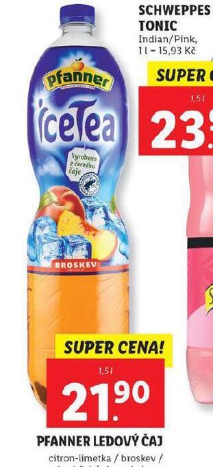 Lidl Pfanner ledový čaj nabídka