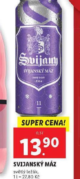 Lidl Pivo svijanský máz nabídka