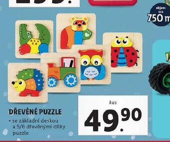 Lidl Dřevěné puzzle nabídka