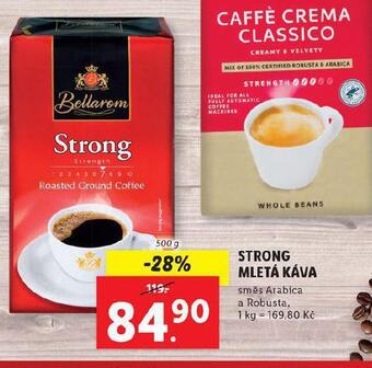 Lidl Strong mletá káva nabídka
