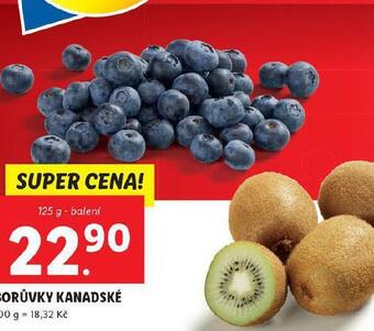 Lidl Borůvky kanadské nabídka
