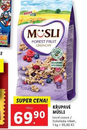 Lidl Křupavé müsli nabídka