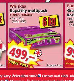 Norma Whiskas kapsičky multipack nabídka