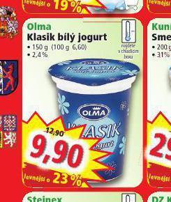 Norma Olma klasik bílý jogurt nabídka