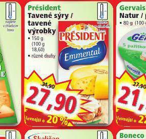 Norma Président tavený sýr nabídka