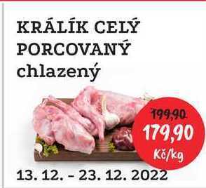 RABBIT řeznictví Králík celý porcovaný, 1 kg nabídka