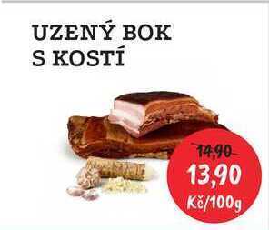Uzený bok s kostí, 100 g