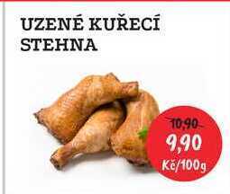 RABBIT řeznictví Uzené kuřecí stehna, 100 g nabídka
